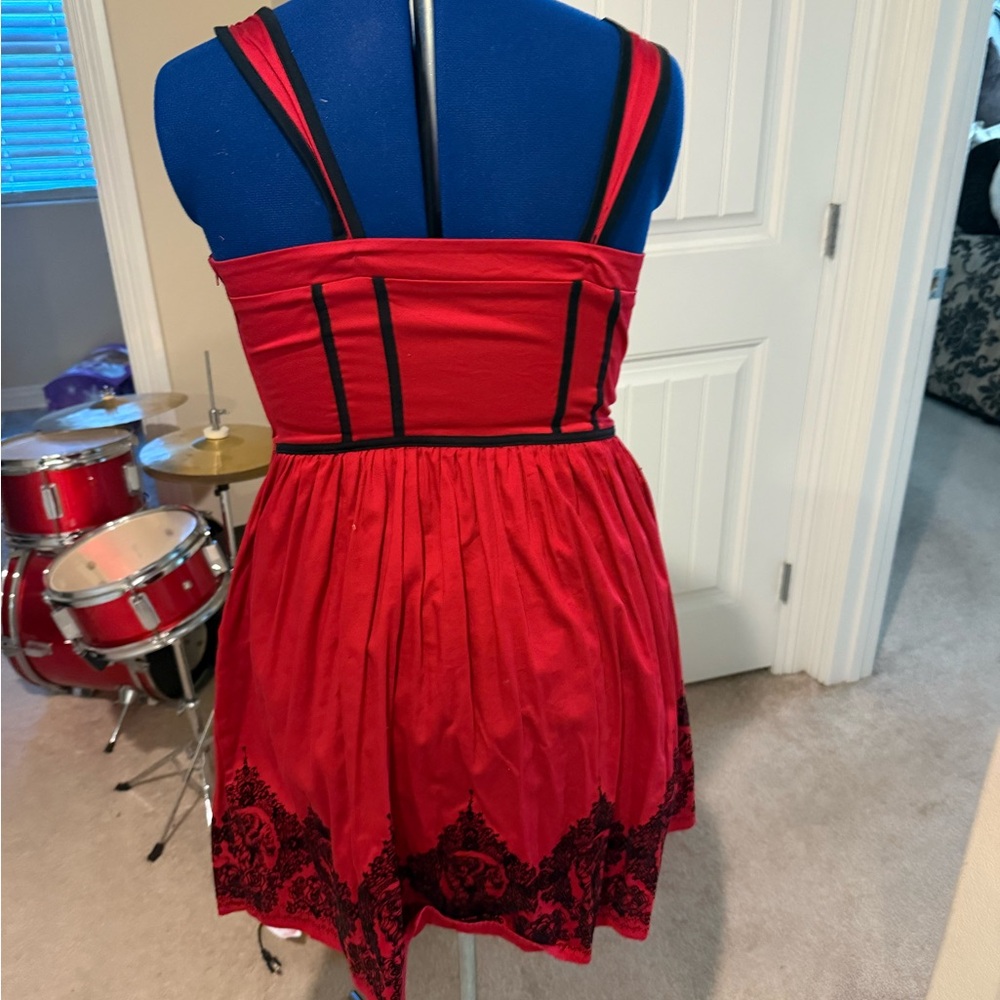 Hot Topic Red and Black Mini Dress - Picture 3 of 3